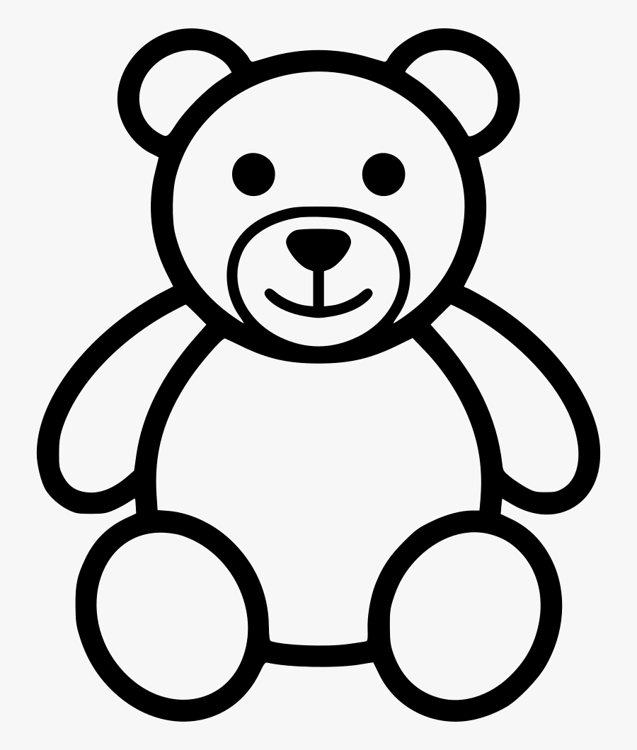 Line Art,teddy Bear,clip Art,cartoon,line,black And - Teddy Bear Drawing, Transparent Clipart