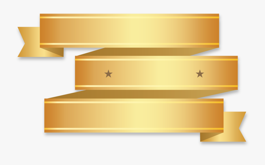 Golden Ribbon Png Hd, Transparent Clipart