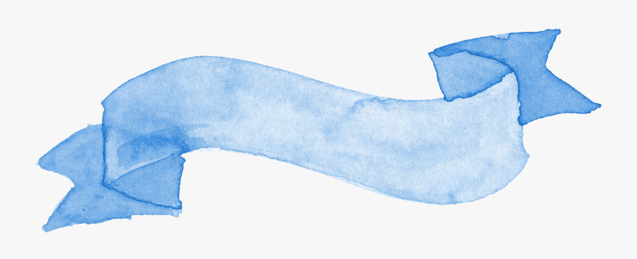 Free Download - Sketch - Blue Watercolour Banner Png, Transparent Clipart