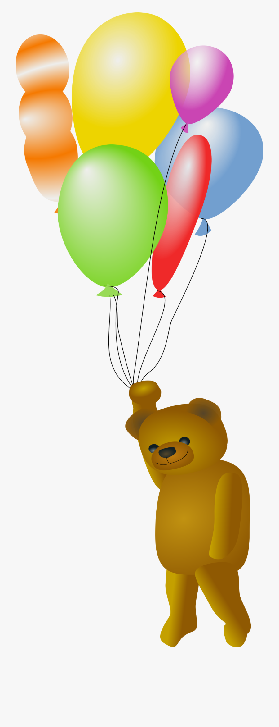 This Free Icons Png Design Of Teddy Bear With Balloons - Balloon Png Teddy Bear, Transparent Clipart