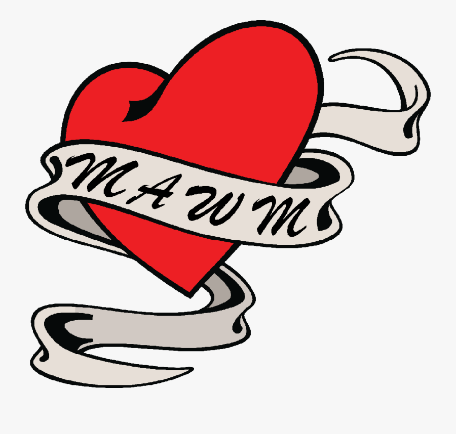 Heart Ribbon Tattoo Designs Clipart , Png Download - Heart With Ribbon Tattoo Design, Transparent Clipart