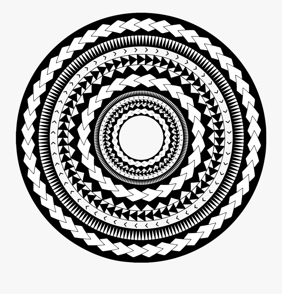 Polynesia Art Pattern Circle, Transparent Clipart