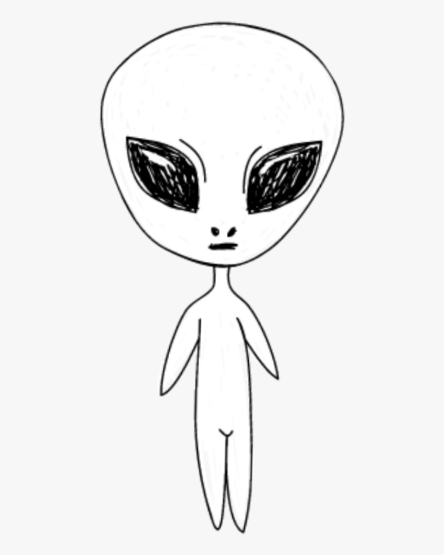 Alien Aliens Tumblr Universe Space Tumblr Alien Head - Illustration, Transparent Clipart