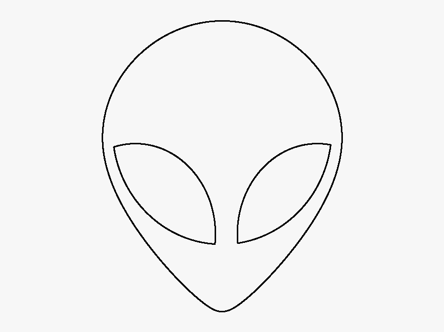 Printable Alien Head Template - Circle, Transparent Clipart