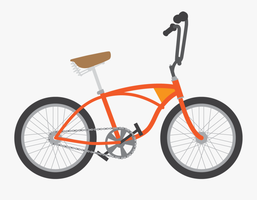 Bicycle With Big Handle Bars, Transparent Clipart