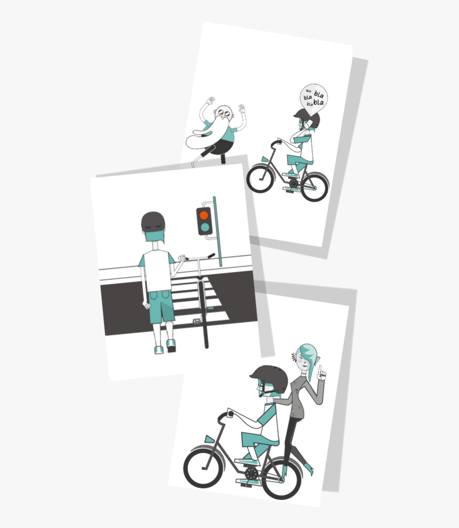 Fichas Ejemplos Bici - Cartoon, Transparent Clipart