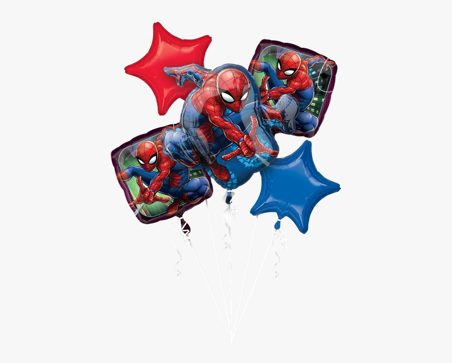 Spider-man Balloons Bouquet - Spider Man In Balloon, Transparent Clipart