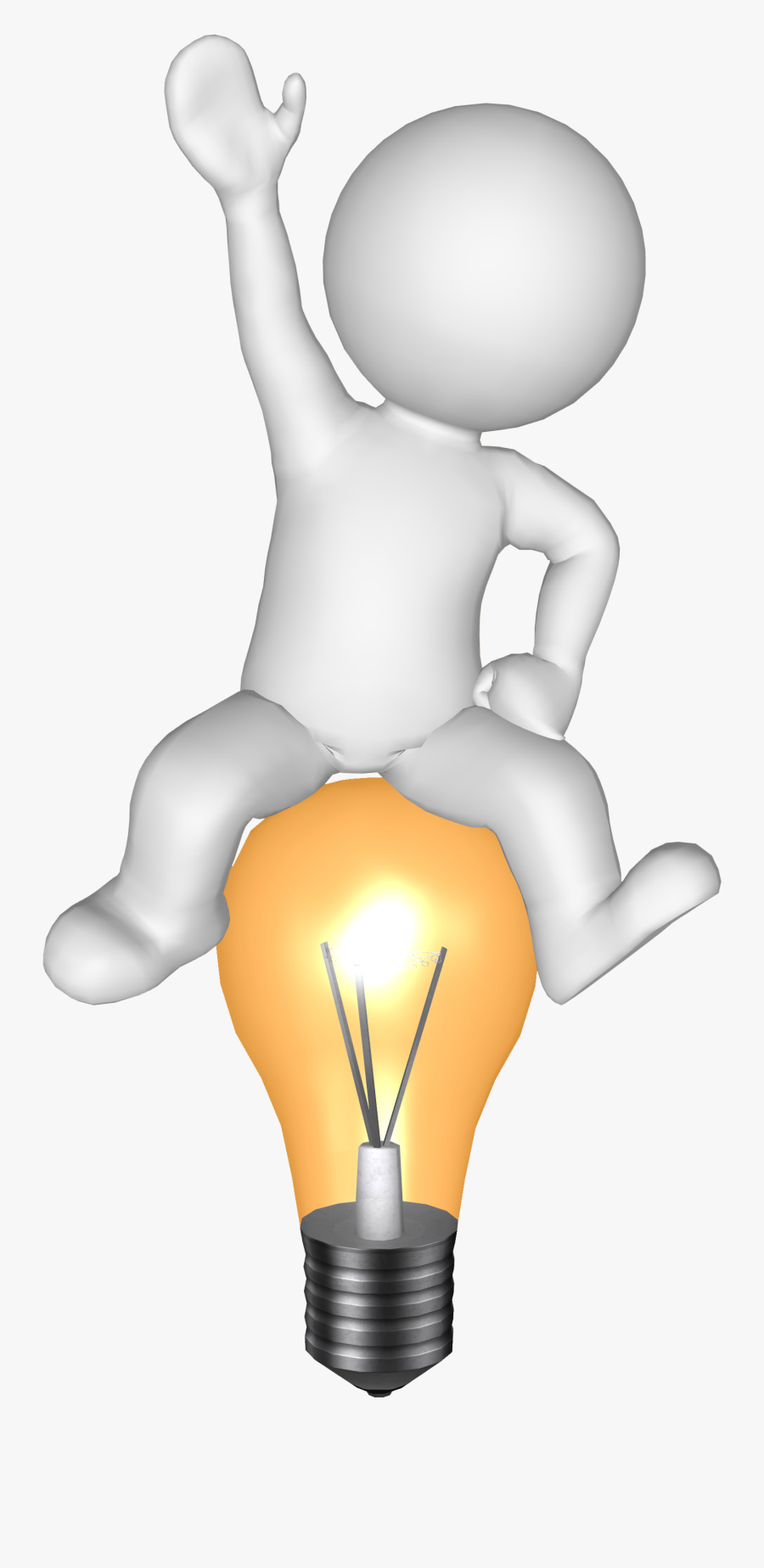 Lightbulb Clipart Idea Man - Ser Oportuno, Transparent Clipart