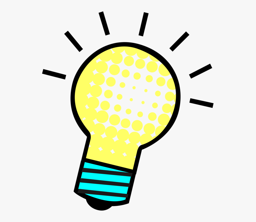 Vector Illustration Of Electric Light Bulb Symbol Of - Free Transparent Light Bulb Clipart, Transparent Clipart