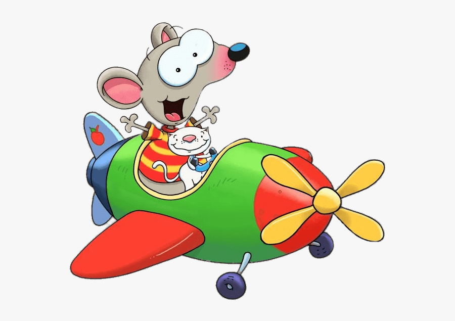 Toopy & Binoo Flying An Aeroplane - Toopy And Binoo, Transparent Clipart