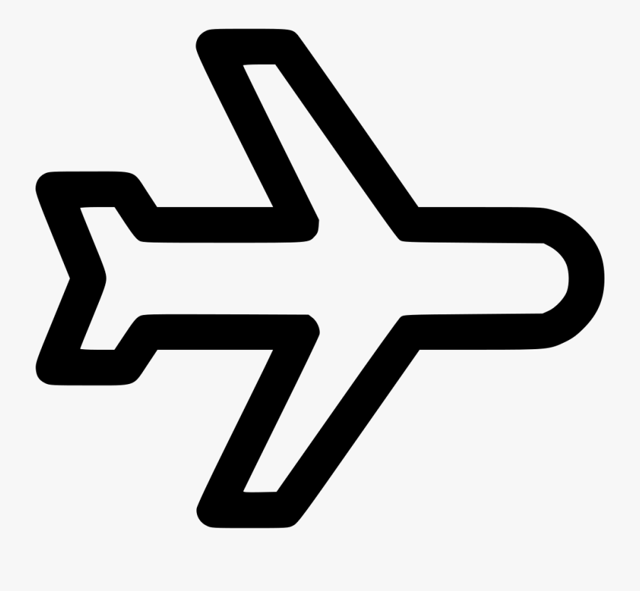 Flight Mode Plane Aeroplane Signal Air - Plane Black And White Emoji, Transparent Clipart