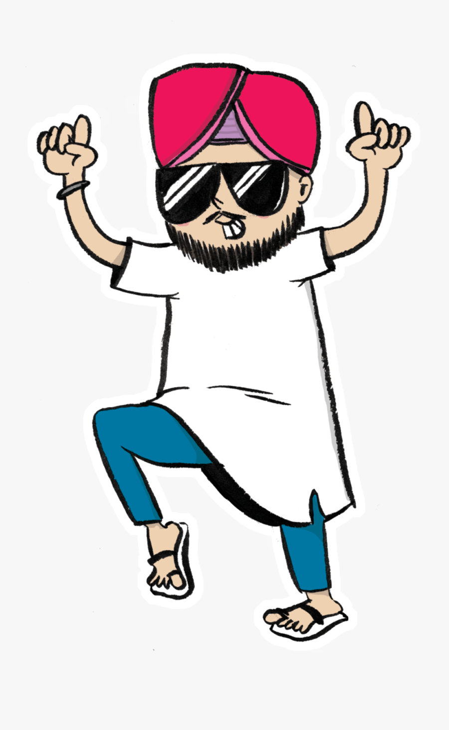Panjabi Dad Clip Art, Transparent Clipart