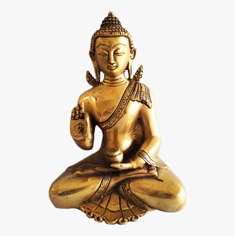 Golden Meditating Buddha Brass Statue, 5 X 9 Inch, - Gautama Buddha, Transparent Clipart