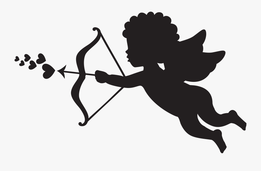 Transparent Rifle Silhouette Png - Silhouette Cupid Png, Transparent Clipart