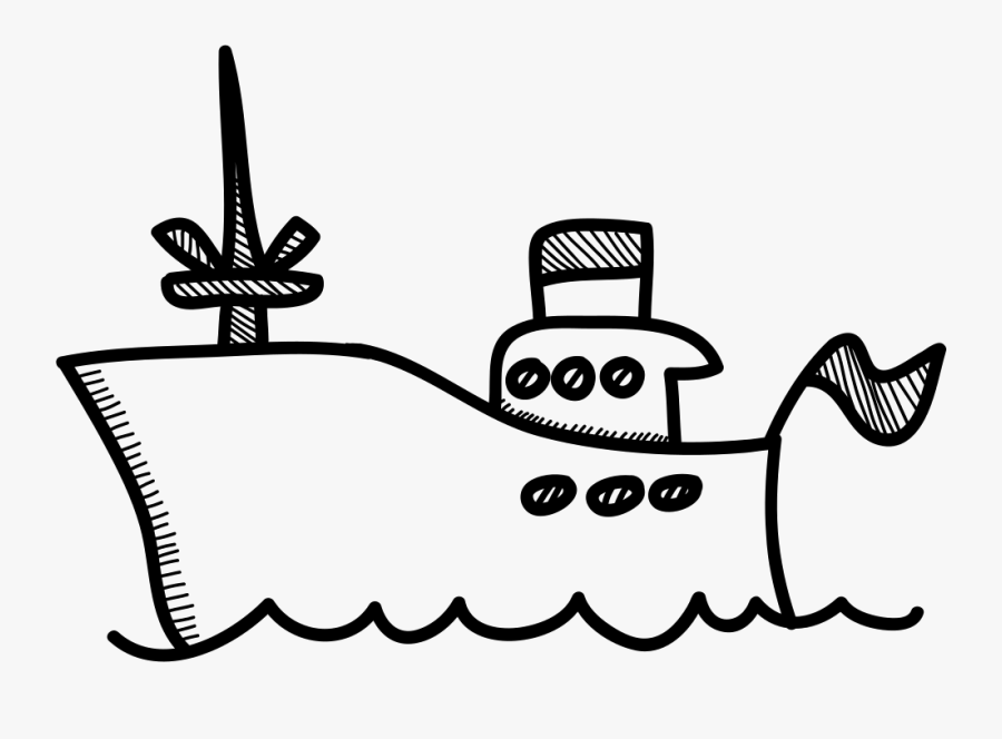 Transparent Cargo Ship Png - Outline Of Means Of Transport, Transparent Clipart