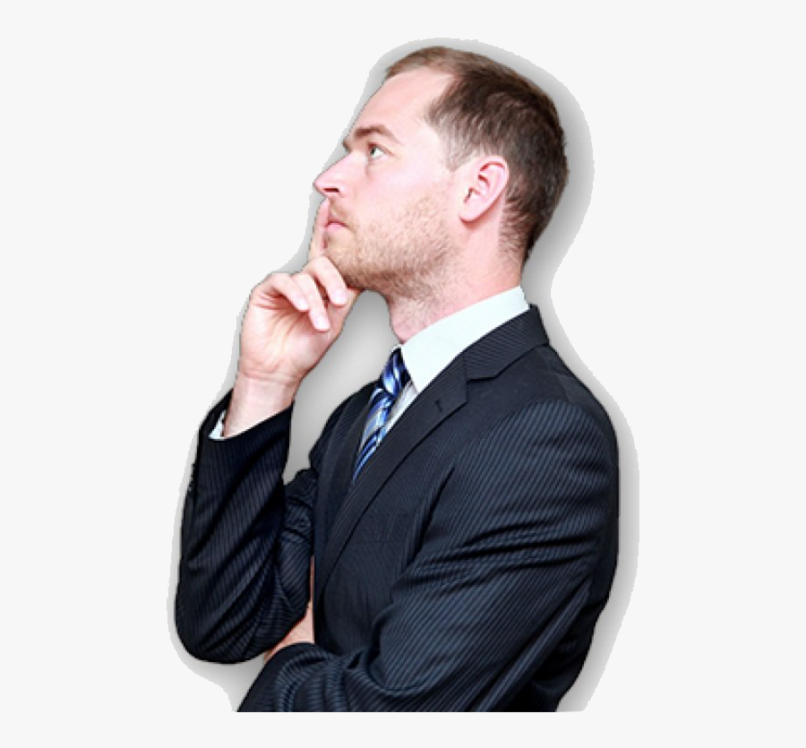 Businessman Thinking - Thinking Man Png, Transparent Clipart