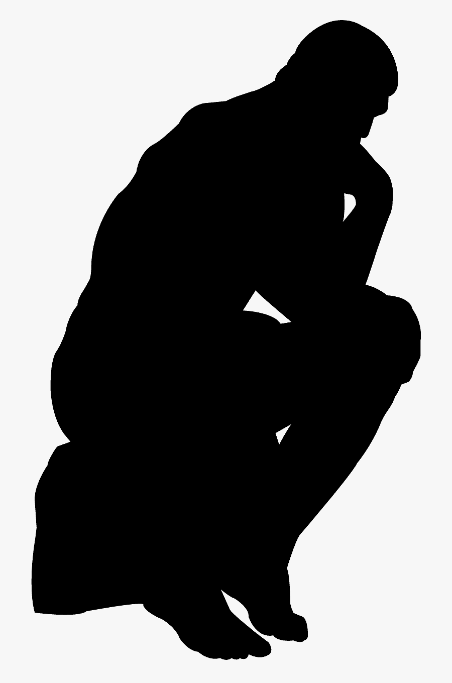Silhueta Pensando, Transparent Clipart