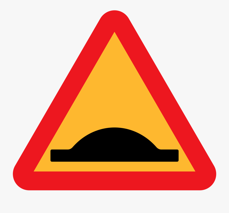Speed Breaker Sign Board Clipart , Png Download - Speed Humps Road Sign, Transparent Clipart