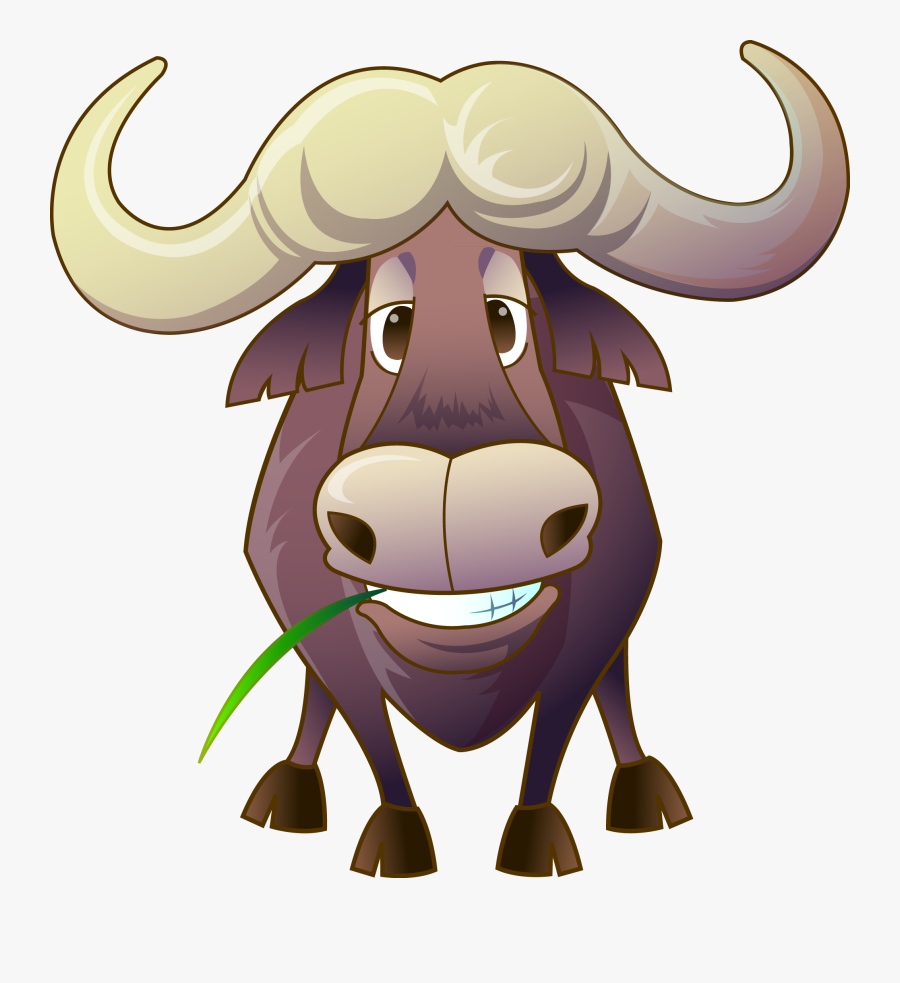Clipart Cow Buffalo - Water Buffalo Cartoon, Transparent Clipart