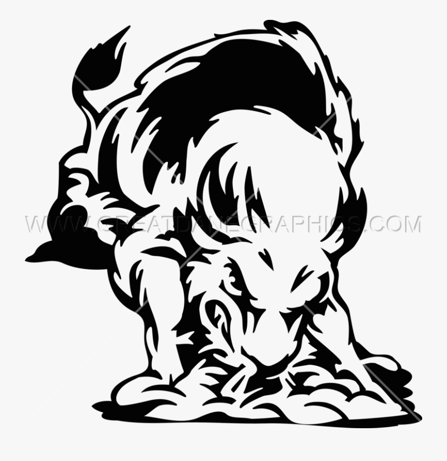 Cart Drawing Buffalo - Buffalo Clip Art, Transparent Clipart