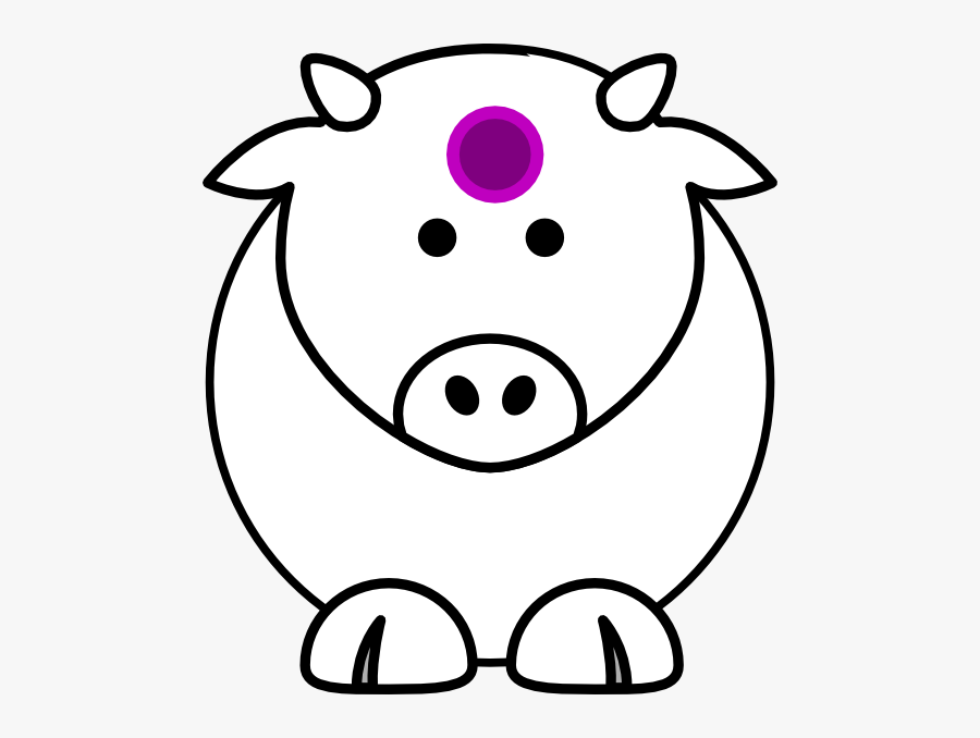 Cartoon Cow Colouring, Transparent Clipart