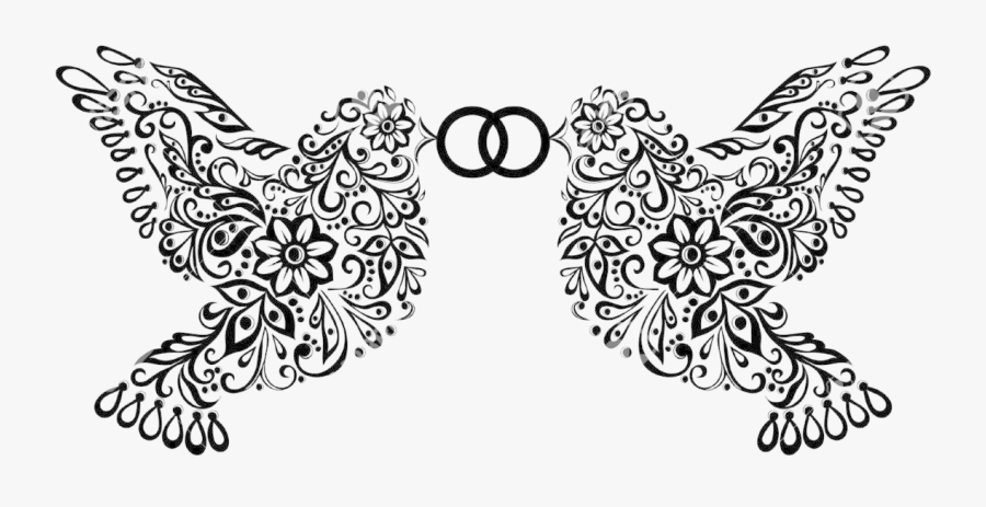 Love Wedding Clipart Black And White, Transparent Clipart