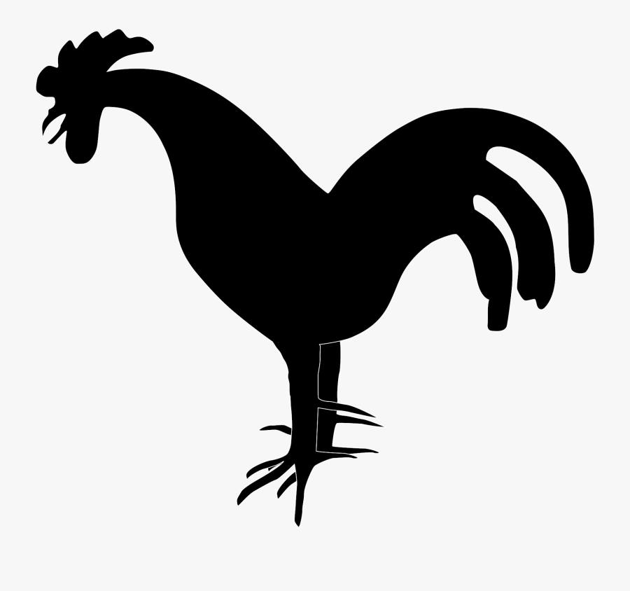 Livestock,fowl,beak - Rooster Silhouette Png, Transparent Clipart
