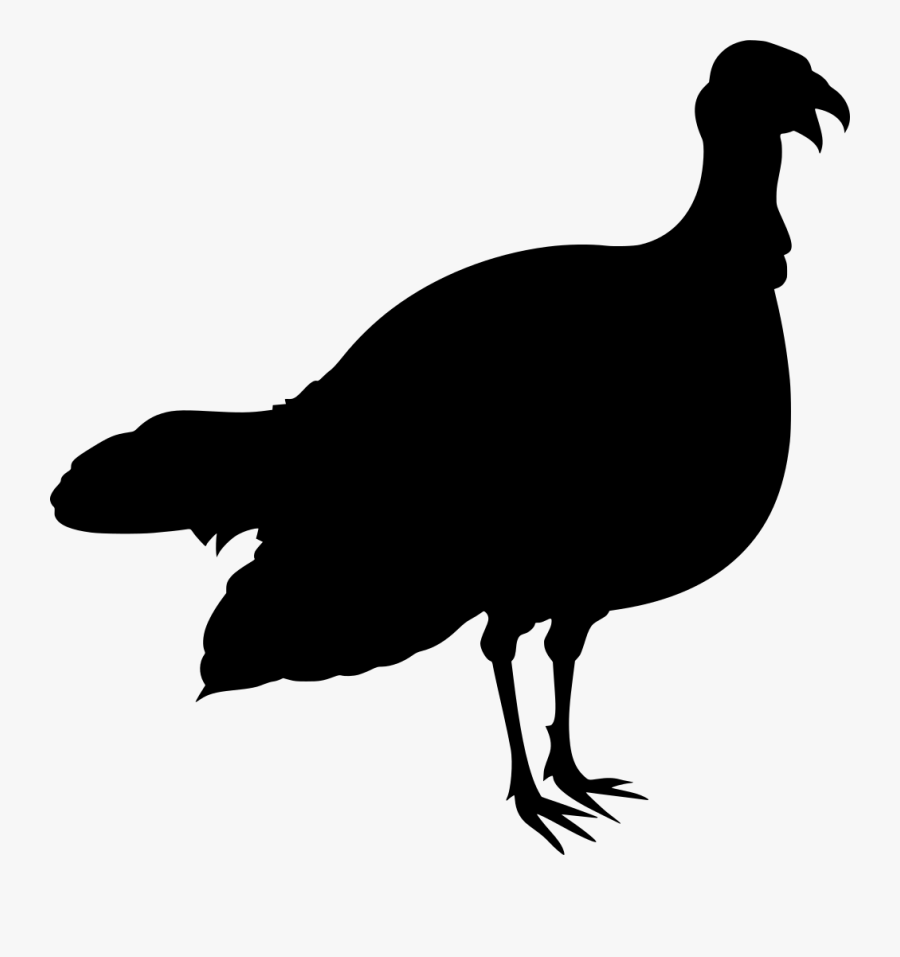 Transparent Turkey Silhouette Png - Turkey Meat, Transparent Clipart