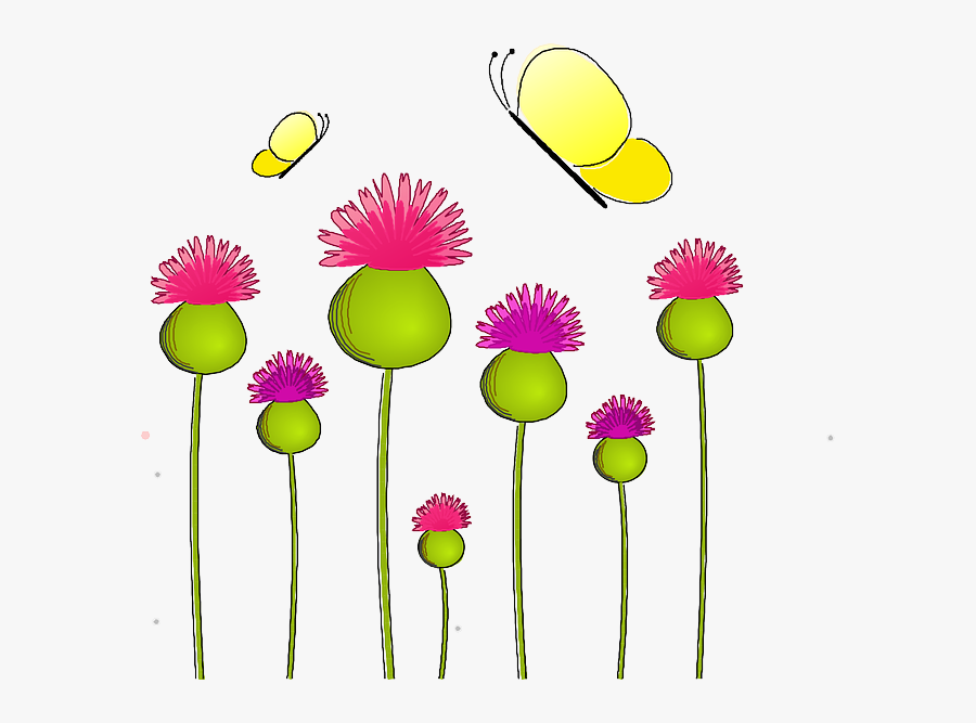 Purple Thistles - My Favourite Summer Treat, Transparent Clipart