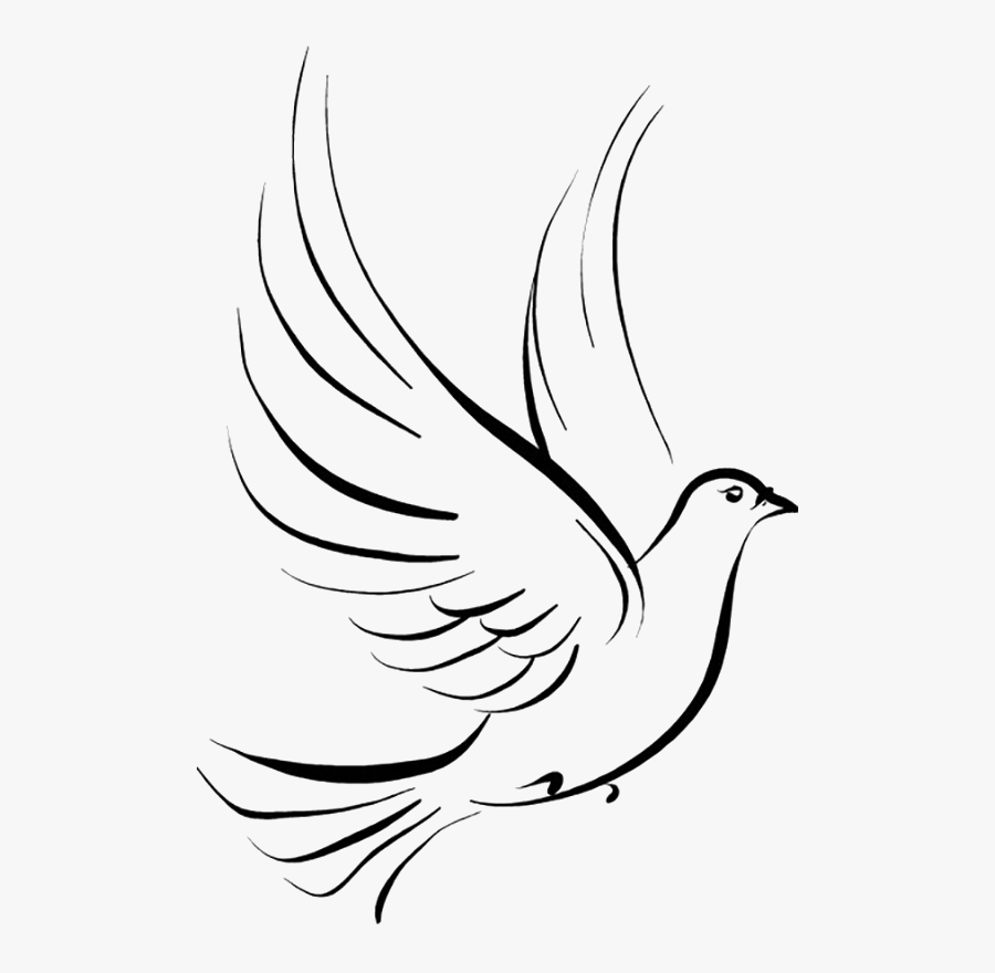 Tattoo Stencil Pigeon Pen Jane Drawing Clipart - Symbol Of Faith In God, Transparent Clipart