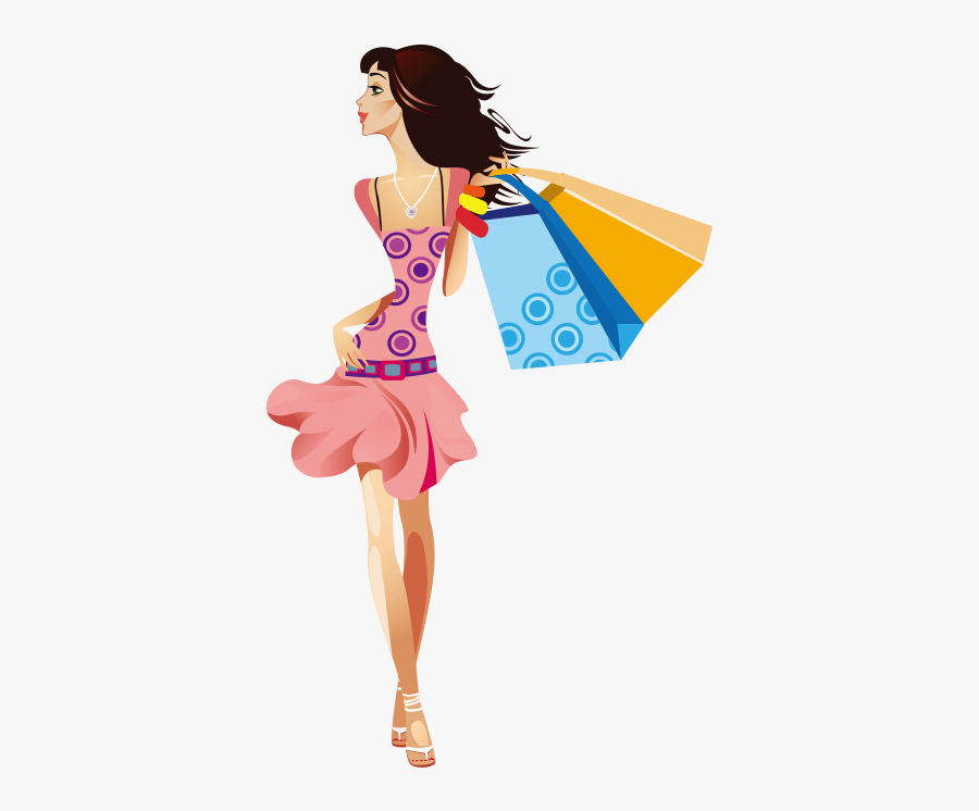 Girl Clip Art Fashionable - Vector Fashion Girl Girl, Transparent Clipart