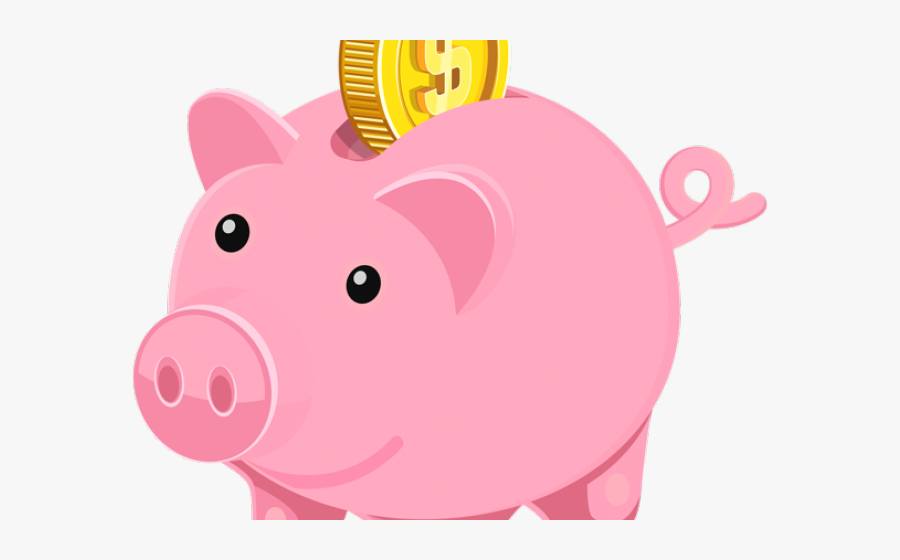 Cute Piggy Bank Clipart, Transparent Clipart