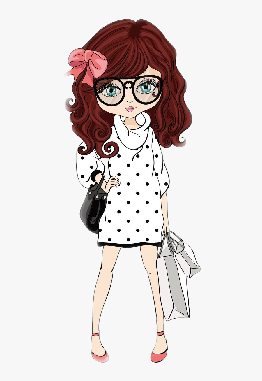 #girl #cartoon #cartoongirl #fashion #fashiongirl #toon - Cute Fashion Girl Vector Png, Transparent Clipart