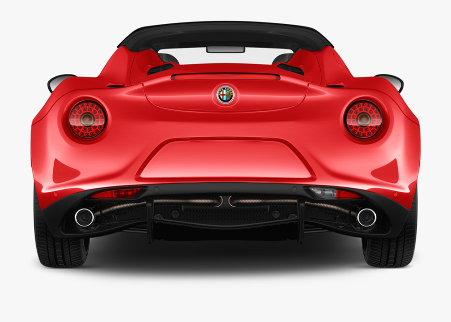 Alfa Romeo 4c Back View, Transparent Clipart
