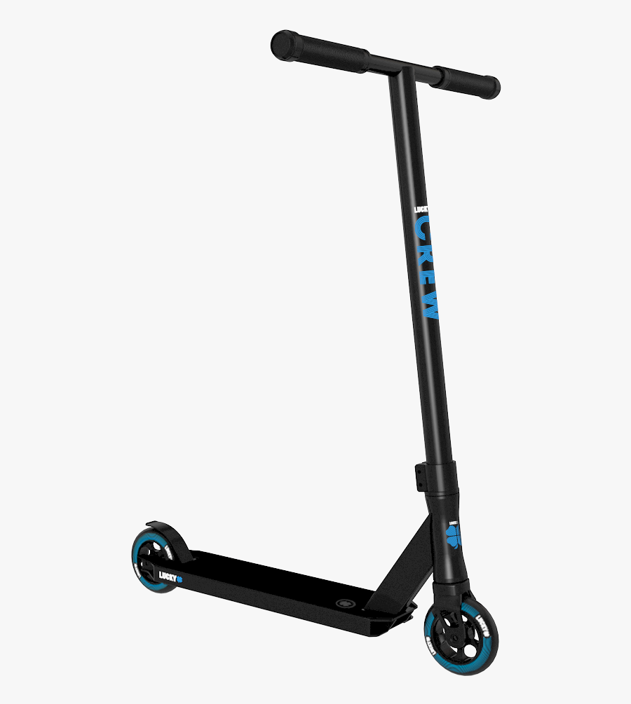 Black Lucky Crew Scooter, Transparent Clipart