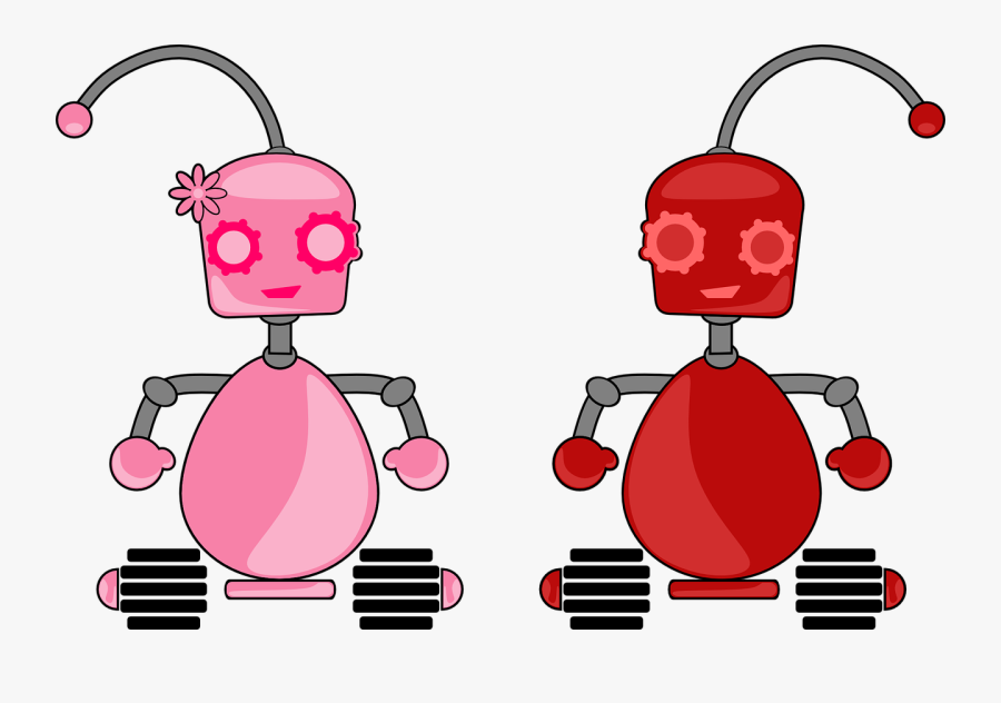 Robot Couple Png, Transparent Clipart
