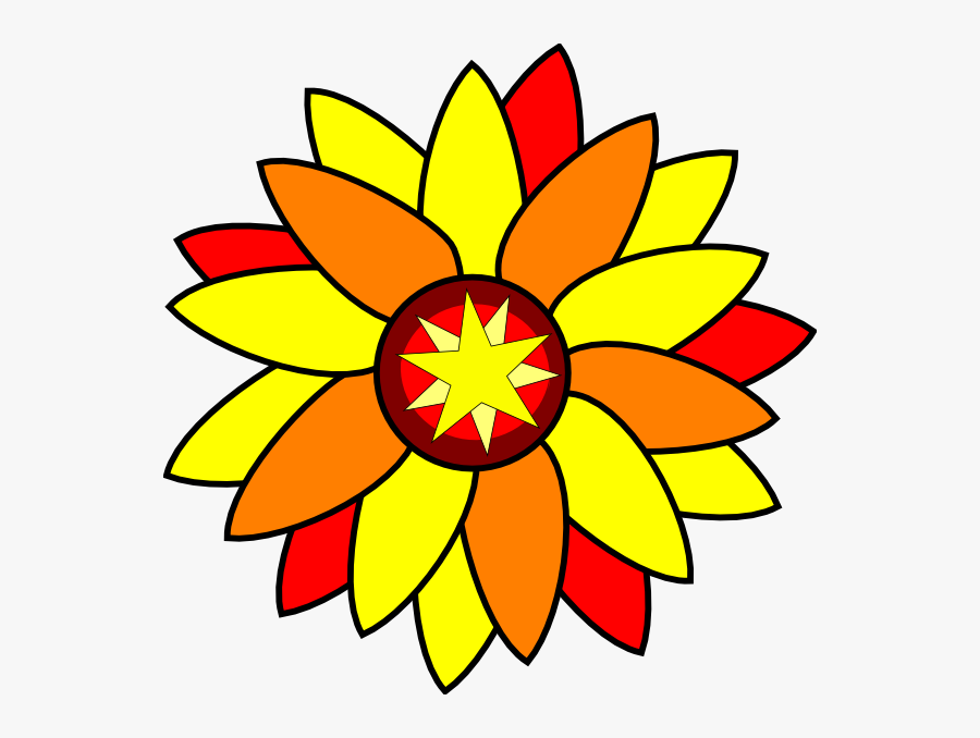 Cut Out Sunflower Stencil, Transparent Clipart