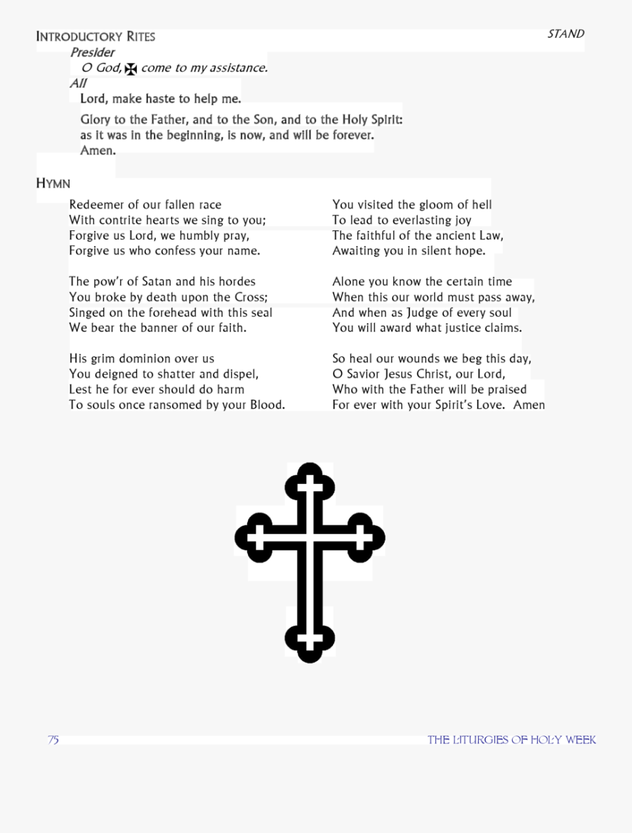 Christian Vector Holy Week - Cross, Transparent Clipart