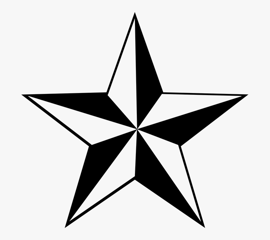 Lone Star, Star, Texas - Nautical Star, Transparent Clipart