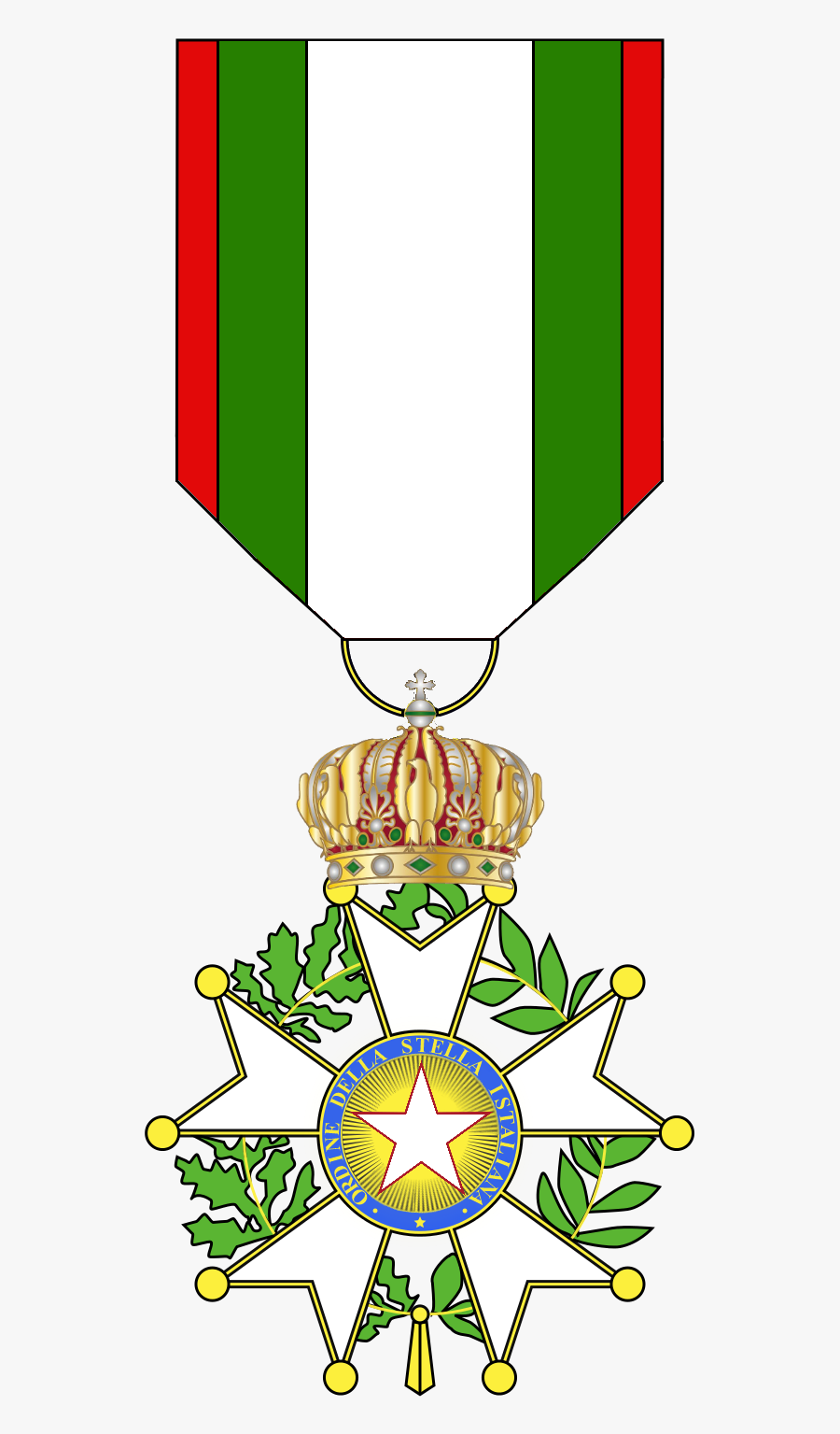 Badge With Ribbon Of The Order Of The Istalian Star - Chevalier De La Légion D Honneur Png, Transparent Clipart