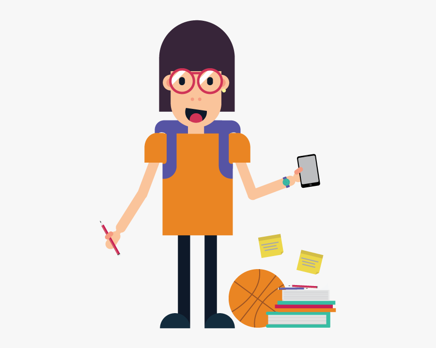 Manage Your Time Effective - Cartoon Student With Money, Transparent Clipart