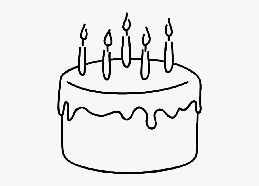 Collection Of Simple - Easy Birthday Cakes To Draw, Transparent Clipart