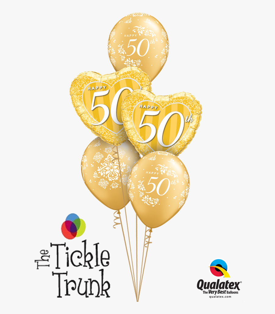 Download Hd Happy Th - 50th Wedding Anniversary Balloon Bouquet, Transparent Clipart