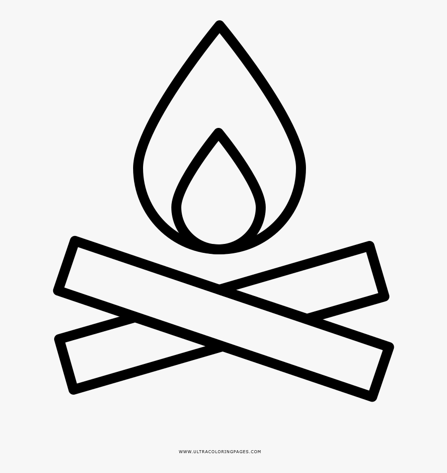 Campfire Coloring Page - Nurse Cap Drawing Easy, Transparent Clipart