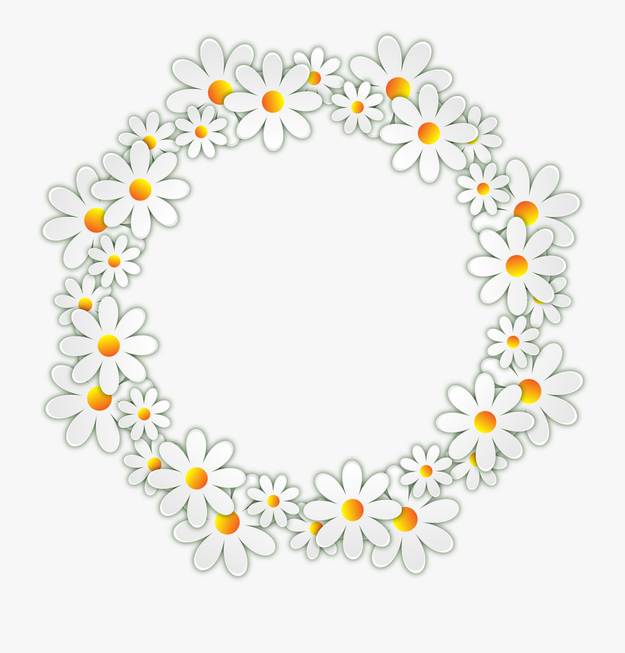 Daisy Clipart Frame - Birthday Flower Images Download, Transparent Clipart