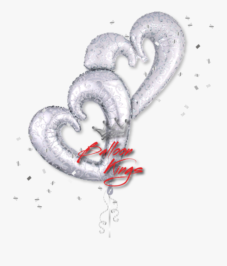 Transparent Interlocking Hearts Clipart - Balloon, Transparent Clipart