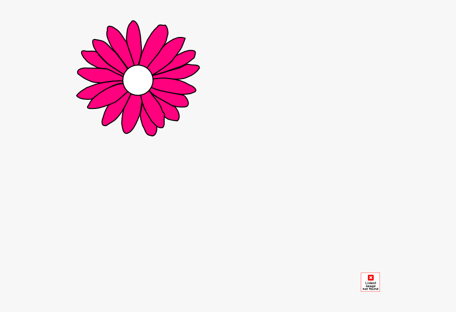 Daisy Clipart Border - Pink Daisy Flower Clipart, Transparent Clipart