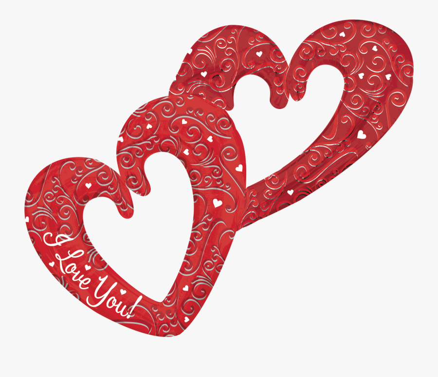 Multi Balloon Love Interlocking Hearts - Dupla Szív, Transparent Clipart