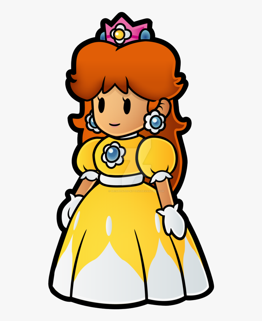 Mario Super Clipart Daisy Yellow Stunning Free Transparent - Princess Daisy Paper Mario, Transparent Clipart