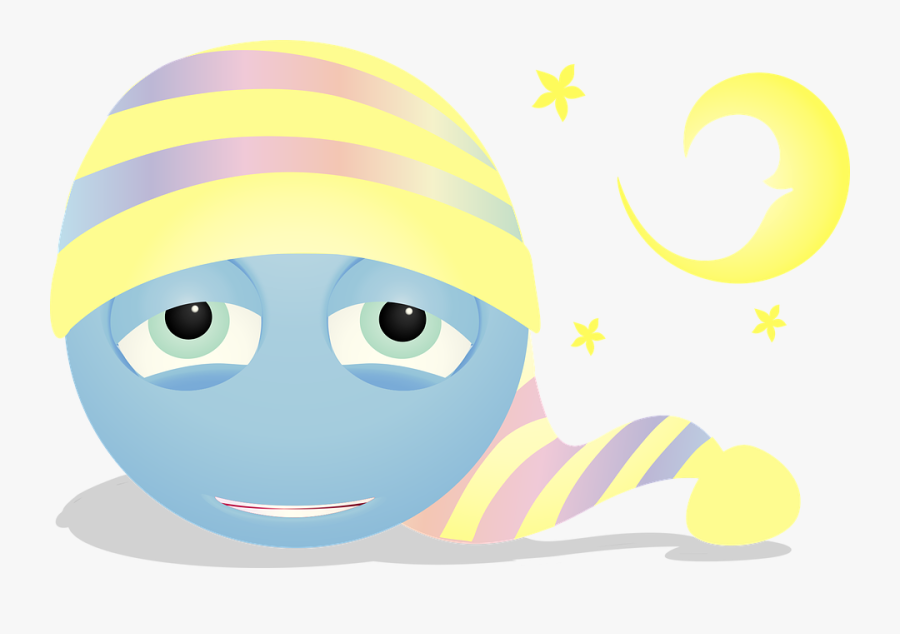 Graphic, Sleepy Smiley, Tired, Bedtime, Goodnight - Sleep, Transparent Clipart
